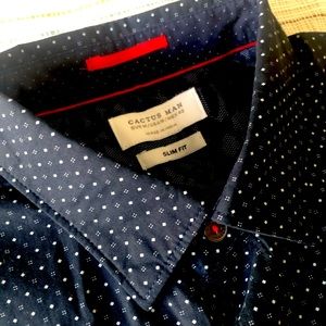NWT Cactus Man Button Down Slim Fit Size M